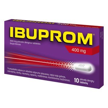 IBUPROM [Ibuprofen US Pharmacia] 400 mg plėvele dengtos tabletės N10