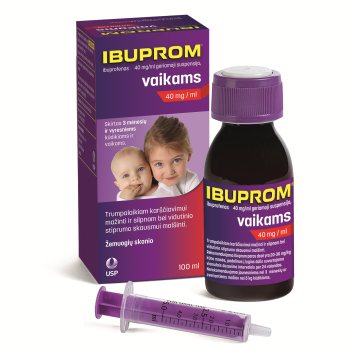 IBUPROM vaikams 40 mg/ml geriamoji suspensija N1, 100 ml