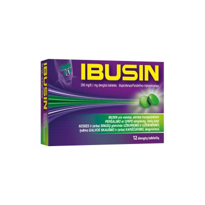 Ibusin 200 mg/6,1 mg dengtos tabletės N12