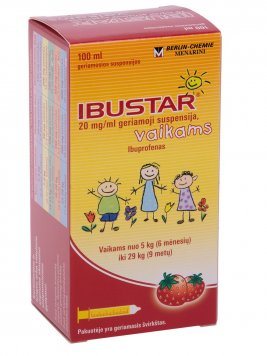 IBUSTAR (vaikams) 20 mg/ml geriamoji suspensija, 100 ml