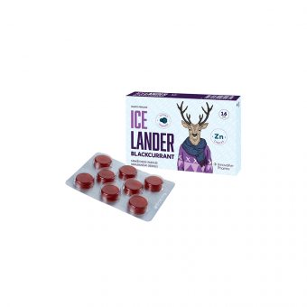 Icelander pastilės Blackcurrant, 16 pastilių