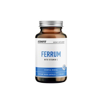 ICONFIT geležis su vitaminu C (diglicinatas), 20 MG, 90 kapsulių
