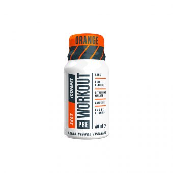 ICONFIT gėrimas (shot'as) prieš treniruotę apelsinų skonio, 60 ml
