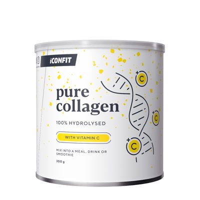 ICONFIT, kolagenas + vitaminas C, nearomatizuotas, milteliai, 300 g