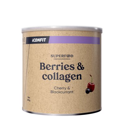 ICONFIT, kolageno supermaistas, vyšnių ir juodųjų serbentų skonio, 250 g