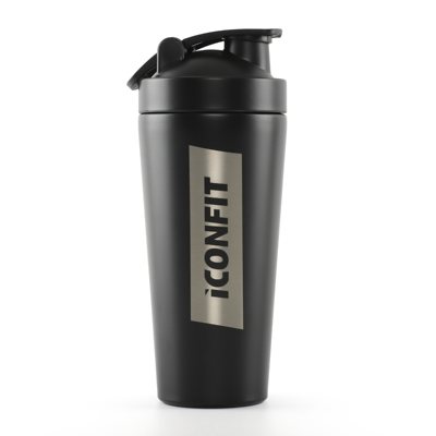 ICONFIT, nerūdijančio plieno plaktuvė, juoda, 1 vnt., 800 ml
