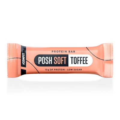 ICONFIT, POSH SOFT TOFFEE, baltyminis batonėlis, karamelės skonio, 1 vnt., 40 g