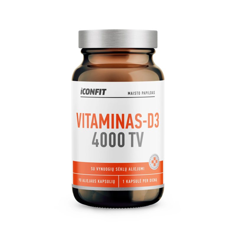 ICONFIT Vitaminas D3 4000 TV kaps. N90, 90 vnt