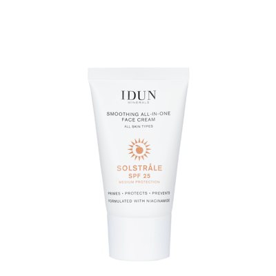 IDUN Minerals apsauginis veido kremas ALL IN ONE su niacinamidu, visų tipų odai, SPF 25, 30 ml