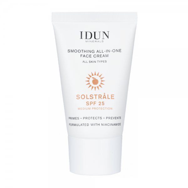 IDUN MINERALS apsauginis veido kremas su niacinamidu ALL IN ONE, SPF25, 30 ml