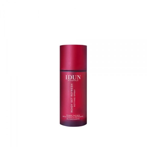 IDUN Minerals daugiafunkcinė veido dulksna su niacinamidu READY SET REFRESH, 50 ml