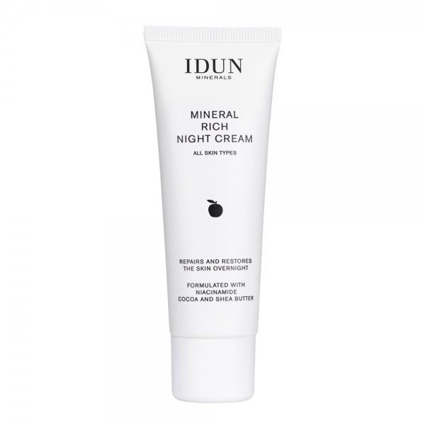 IDUN MINERALS dieninis veido kremas su hialurono rūgštimi ir vitaminais C ir E sausai odai, 50 ml