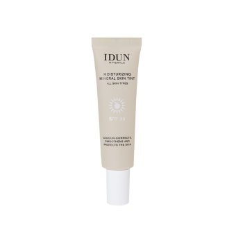 IDUN MINERALS drėkinamasis veido kremas su atspalviu, Light/Medium, Nr. 1412, SPF 30, 27 ml