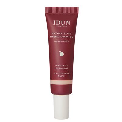 IDUN Minerals Hydra Soft skystas mineralinis makiažo pagrindas Nr. 1254 Signe Light Neutral, 30 ml
