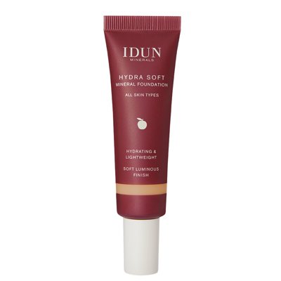 IDUN Minerals Hydra Soft skystas mineralinis makiažo pagrindas Nr. 1258 Siri Medium Neutral, 30 ml
