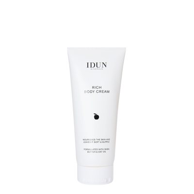 IDUN Minerals maitinamasis kūno kremas su sviestmedžių ir avižų aliejais, 200 ml