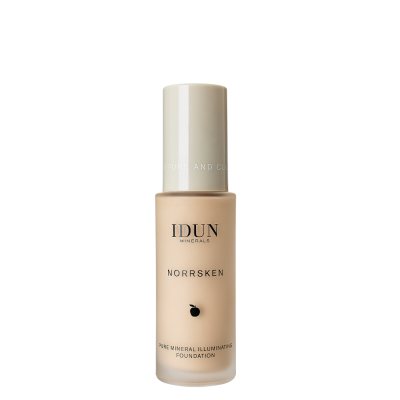 IDUN Minerals skystas makiažo pagrindas lengvai maskuojantis Norrsken Disa Nr. 1207 neutral light-medium, 30 ml