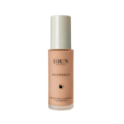 IDUN Minerals skystas makiažo pagrindas lengvai maskuojantis Norrsken Siri Nr. 1210 neutral medium, 30 ml