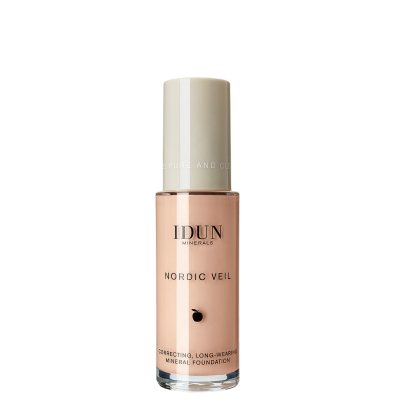 IDUN Minerals skystas makiažo pagrindas stipriai maskuojantis Nordic Veil Ingrid Nr. 1312 cold medium, 26 ml