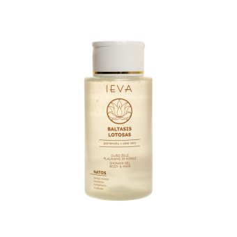 IEVA dušo želė plaukams ir kūnui, baltasis lotosas, 300 ml