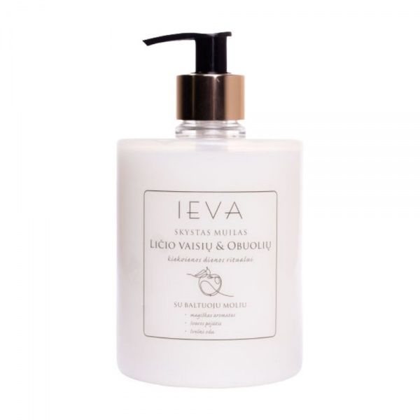 IEVA skystas rankų muilas LIČIO VAISIŲ IR OBUOLIŲ, 500 ml