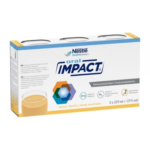 IMPACT ORAL gėrimas, vanilės skonio, x 237 ml, 3 vnt