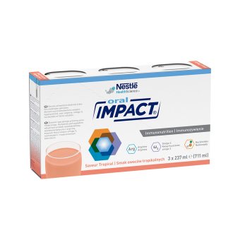 IMPACT ORAL, tropinių vaisių skonio gėrimas, 3 pakeliai, 237 ml