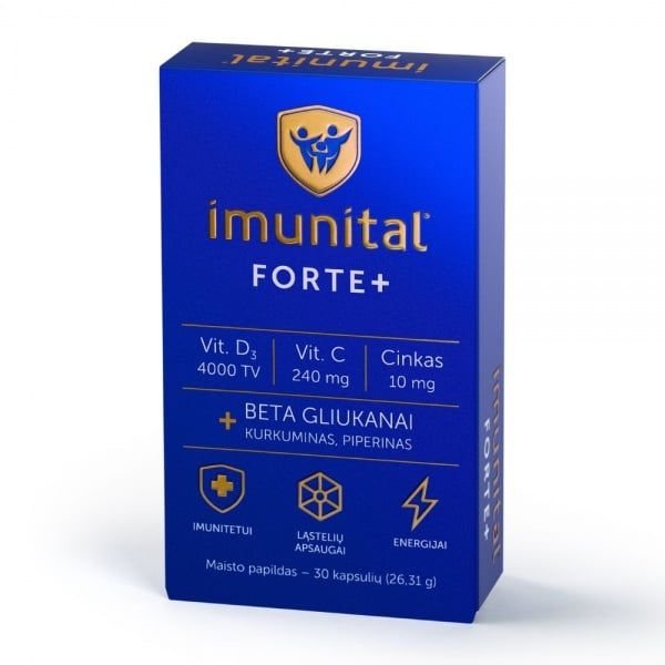 IMUNITAL maisto papildas FORTE+, 30 kaps.