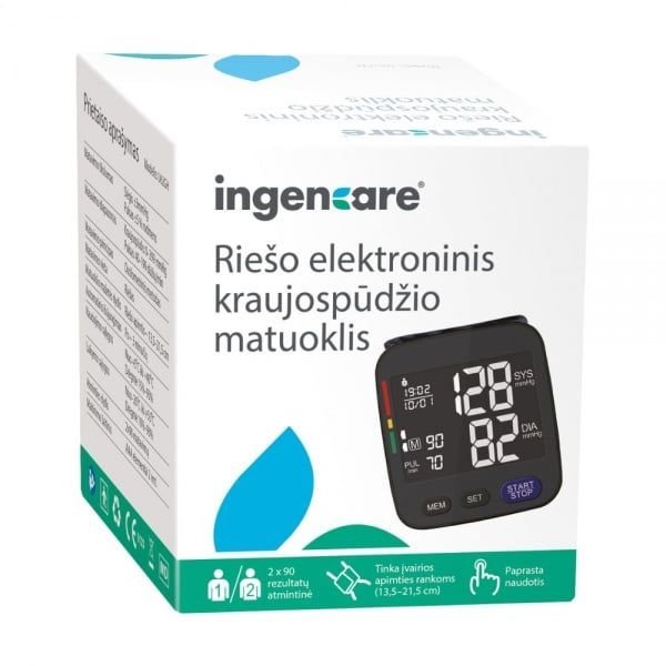 INGENCARE automatinis kraujo spaudimo matuoklis U62GH, 1 vnt