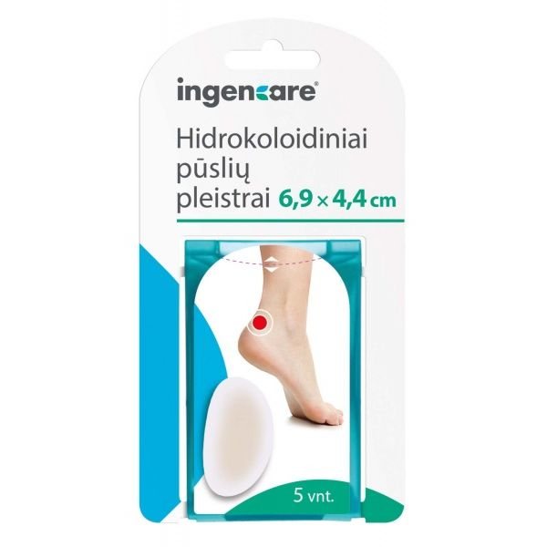 INGENCARE hidrokoloidiniai pūslių pleistrai, x 4,4 cm, 5 vnt., 6.9 cm