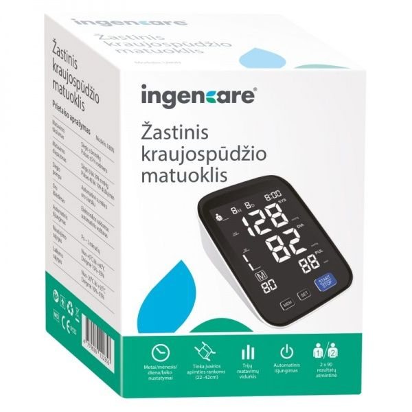 INGENCARE kraujo spaudimo matuoklis U80N, 1 vnt