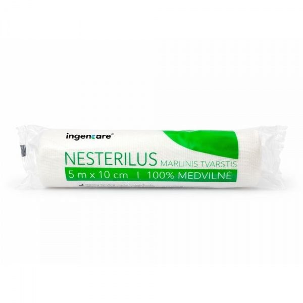 INGENCARE nesterilus tvarstis, x 10 cm, 1 vnt., 5 m