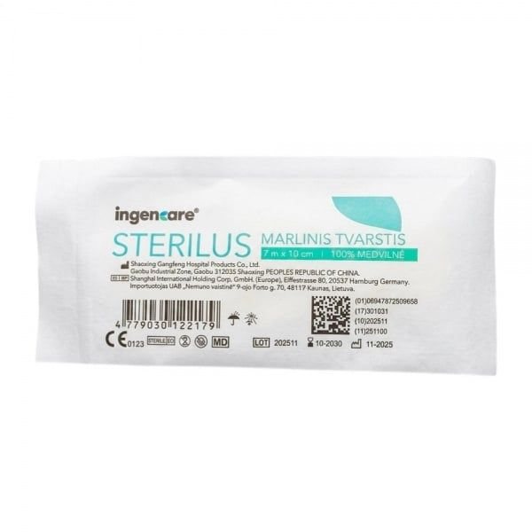 INGENCARE sterilus tvarstis, x 10 cm, 1 vnt., 7 m