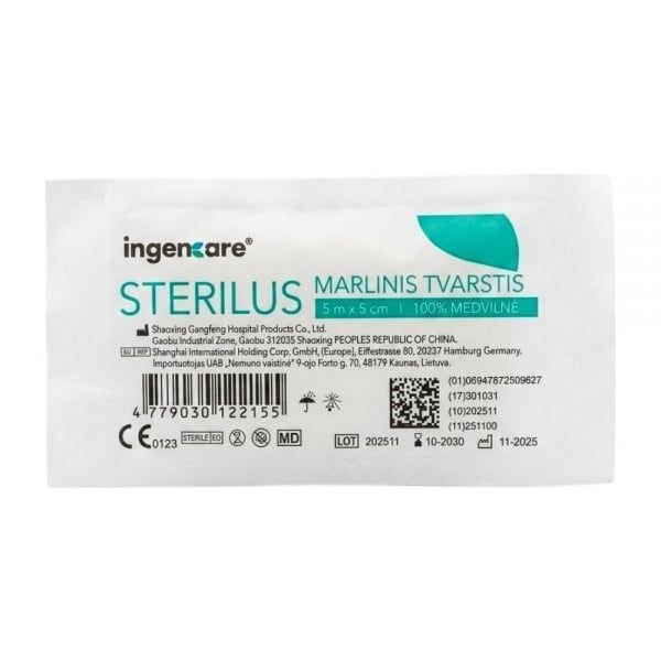 INGENCARE sterilus tvarstis, x 5 cm, 1 vnt., 5 m