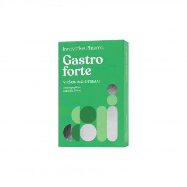 INNOVATIVE PHARMA maisto papildas GASTRO FORTE, 10 kaps.