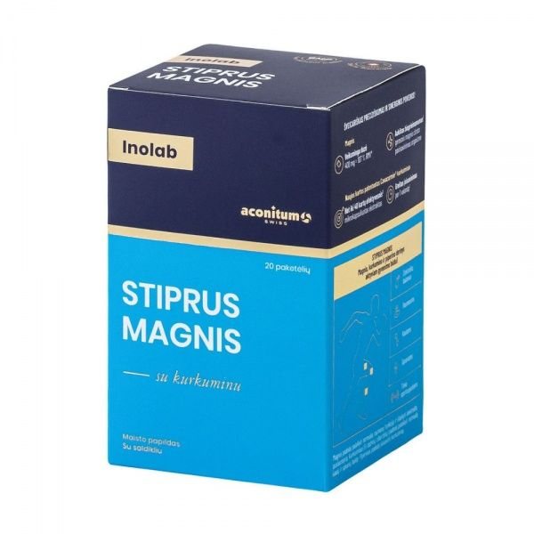 INOLAB maisto papildas STIPRUS MAGNIS, su kurkuminu, 20 pak.