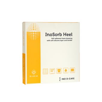 INOSORB silikoninis tvarstis HEEL, 10 vnt., 21 x 21 cm