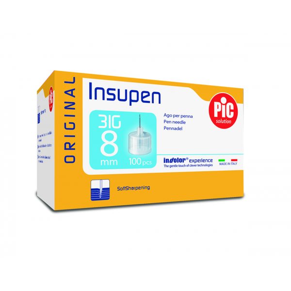 INSUPEN insulino adata, 31G, 100 vnt., 8 mm