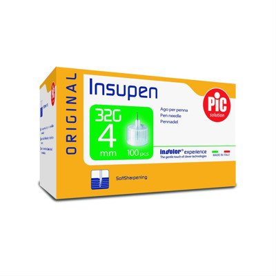 INSUPEN ORIGINAL, adata, insulino švirkštimo priemonė, x 4 mm, 100 vnt., 32 g
