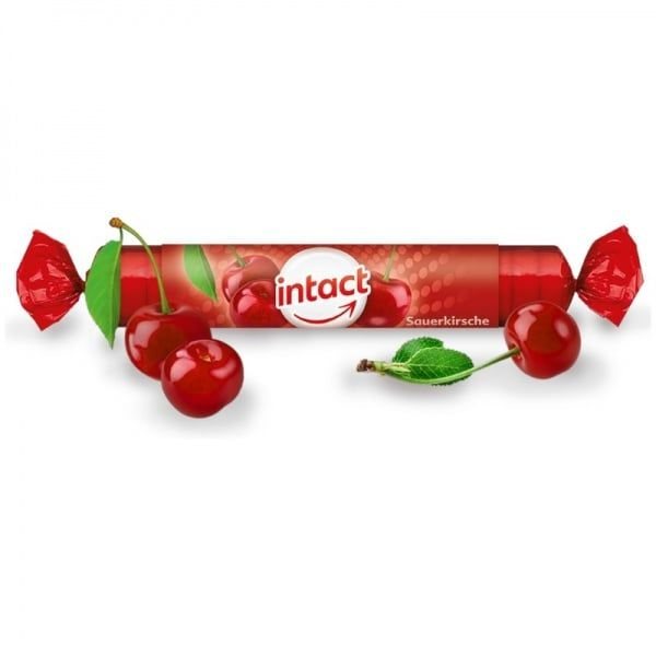 INTACT gliukozė TRAUBENZUCKER, vyšnių skonio, 40 g