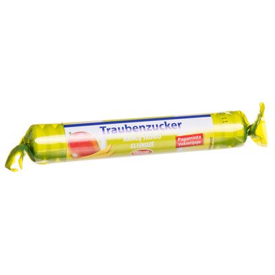 INTACT TRAUBENZUCKER, mango skonio tabletės, 40 g