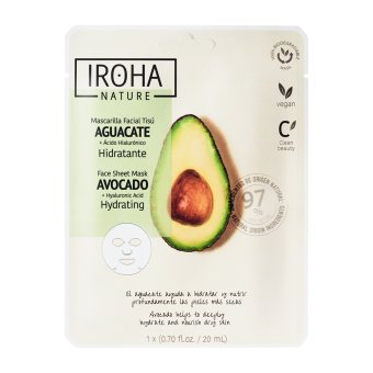 IROHA veido kaukė su avokadais ir hialurono rūgštimi, 20 ml