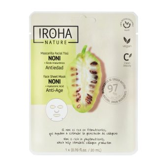 IROHA veido kaukė su Noni vaisiumi ir hialurono rūgštimi, 20 ml