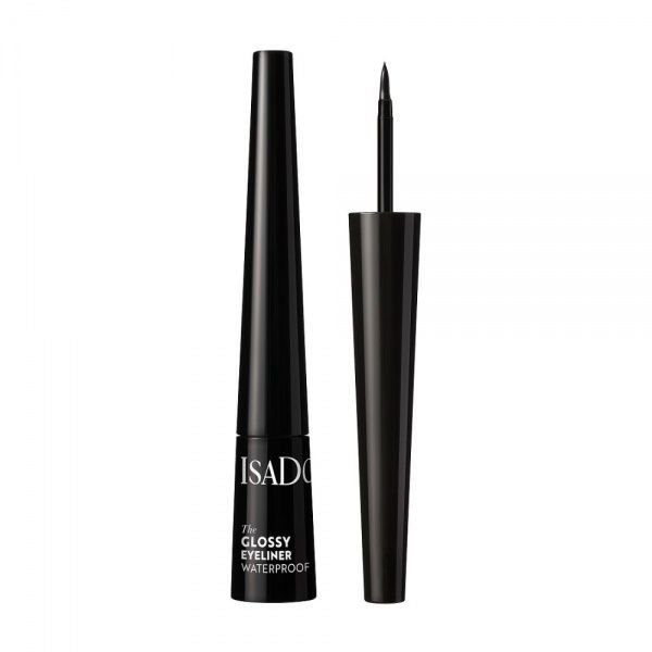 ISADORA akių apvadas THE GLOSSY EYELINER WATERPROOF CHROME BLACK, 2.5 ml