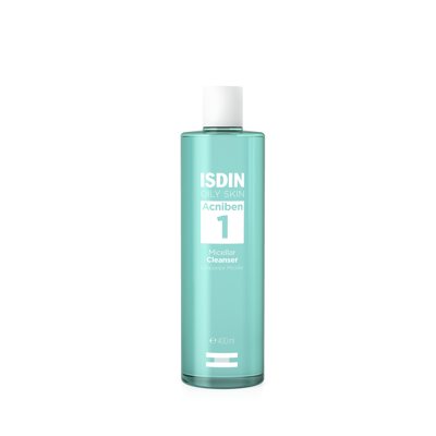 ISDIN ACNIBEN, micelinis veido valiklis riebiai odai, 400 ml