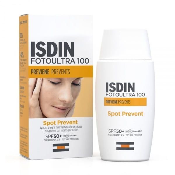ISDIN apsauginė emulsija veidui FOTOULTRA 100 SPOT PREVENT SPF50+, 50 ml