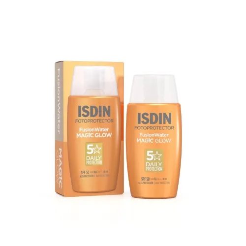 ISDIN apsauginė veido emulsija FUSION WATER MAGIC GLOW SPF50, 50 ml