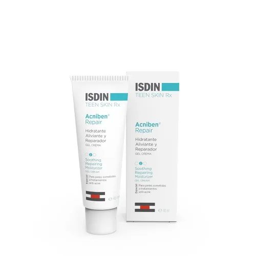 ISDIN drėkinamasis veido gelis-kremas ACNIBEN REPAIR, 40 ml