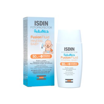 ISDIN FOTOPROTECTOR MINERAL BABY SPF50, mineralinė emulsija vaikams ir kūdikiams, 50 ml