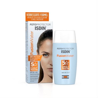 ISDIN FU FUSION WATER, apsauginė veido emulsija SPF50+, 50 ml